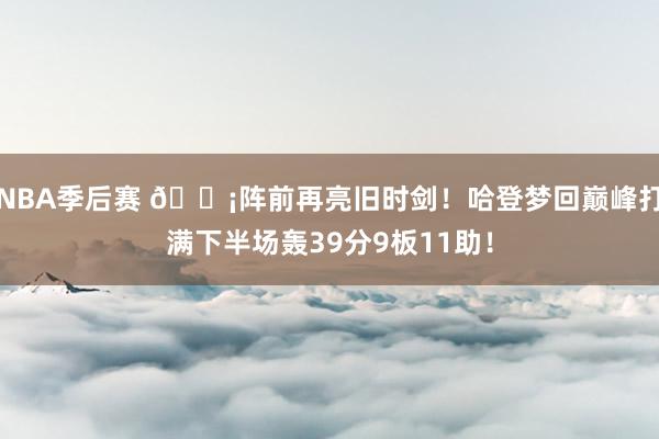 NBA季后赛 🗡阵前再亮旧时剑！哈登梦回巅峰打满下半场轰39分9板11助！