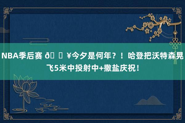 NBA季后赛 💥今夕是何年？！哈登把沃特森晃飞5米中投射中+撒盐庆祝！