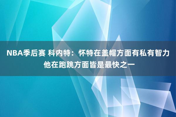 NBA季后赛 科内特：怀特在盖帽方面有私有智力 他在跑跳方面皆是最快之一