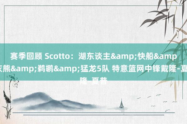 赛季回顾 Scotto：湖东谈主&快船&灰熊&鹈鹕&猛龙5队 特意篮网中锋戴隆-夏普