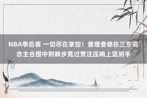 NBA季后赛 一切尽在掌控！普理查德在三东说念主合围中荆棘步晃过贯注压哨上篮到手