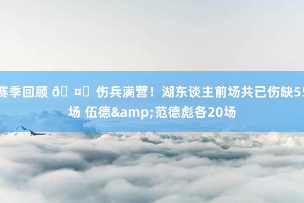 赛季回顾 🤕伤兵满营！湖东谈主前场共已伤缺55场 伍德&范德彪各20场