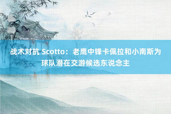 战术对抗 Scotto：老鹰中锋卡佩拉和小南斯为球队潜在交游候选东说念主